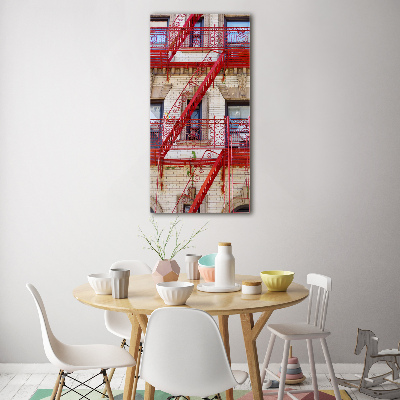 Wall art acrylic Italian tenement house