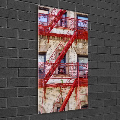 Wall art acrylic Italian tenement house