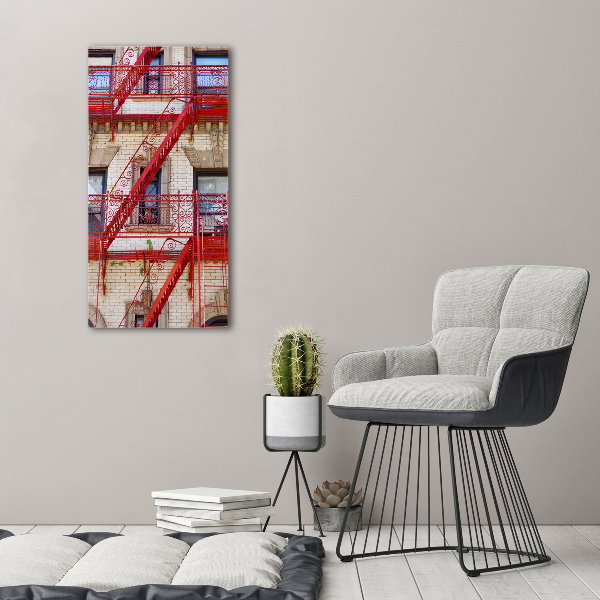 Wall art acrylic Italian tenement house