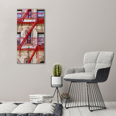 Wall art acrylic Italian tenement house