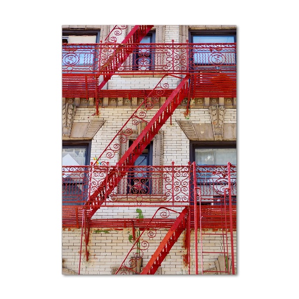 Wall art acrylic Italian tenement house