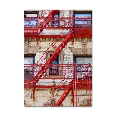 Wall art acrylic Italian tenement house