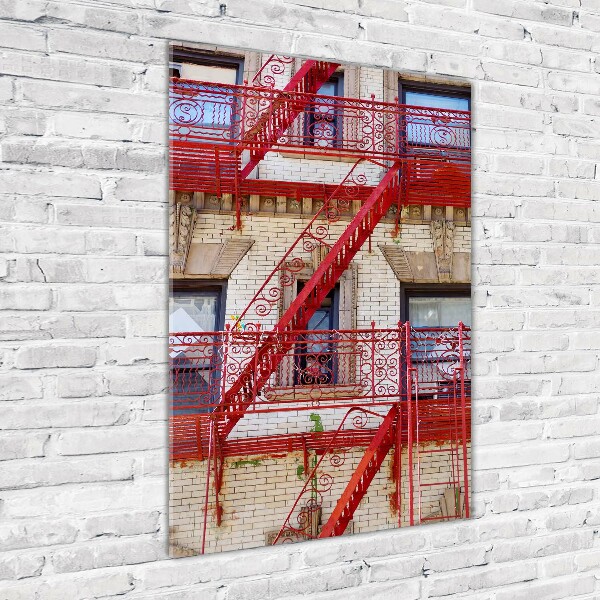 Wall art acrylic Italian tenement house