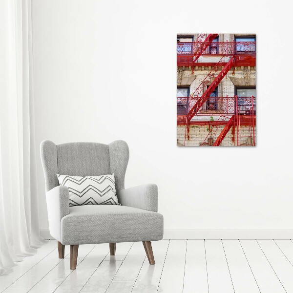 Wall art acrylic Italian tenement house