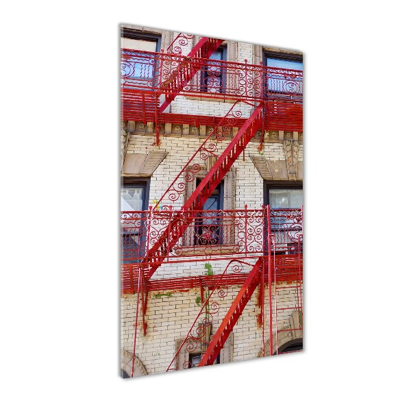 Wall art acrylic Italian tenement house