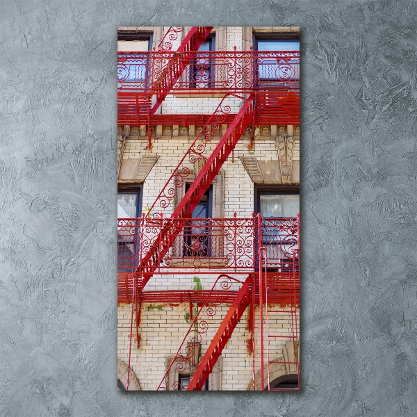 Wall art acrylic Italian tenement house