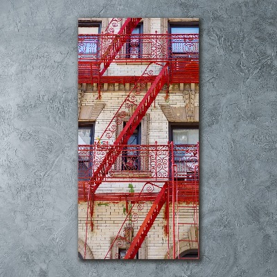 Wall art acrylic Italian tenement house