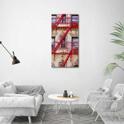 Wall art acrylic Italian tenement house