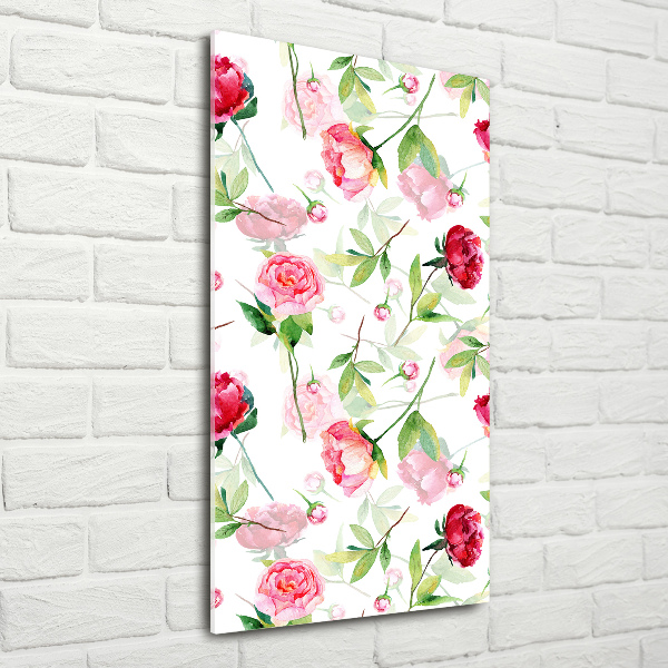 Print on acrylic Roses and peonies