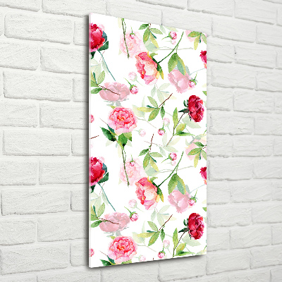 Print on acrylic Roses and peonies