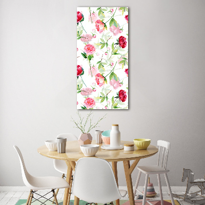 Print on acrylic Roses and peonies