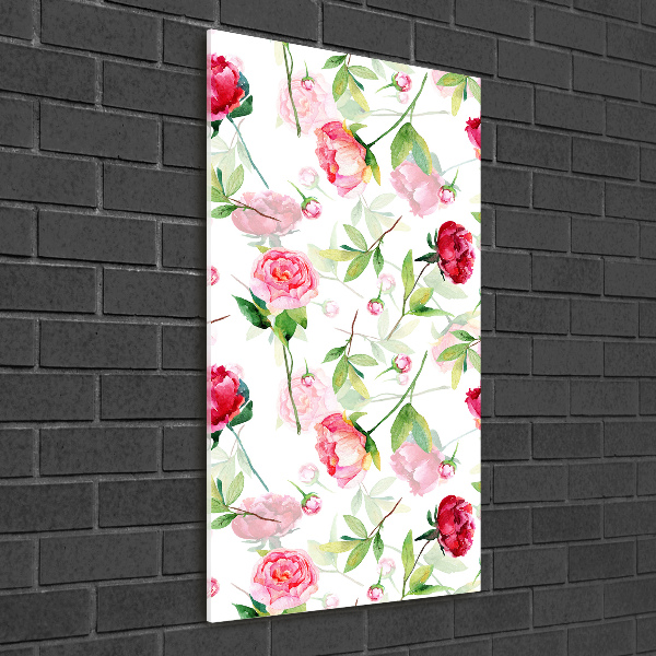 Print on acrylic Roses and peonies