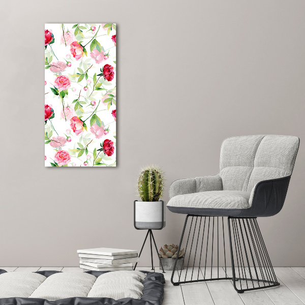 Print on acrylic Roses and peonies