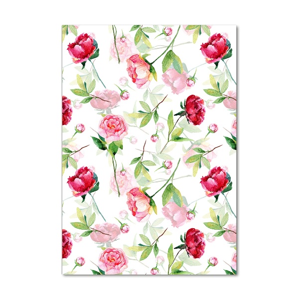 Print on acrylic Roses and peonies