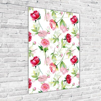 Print on acrylic Roses and peonies