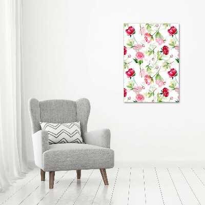 Print on acrylic Roses and peonies