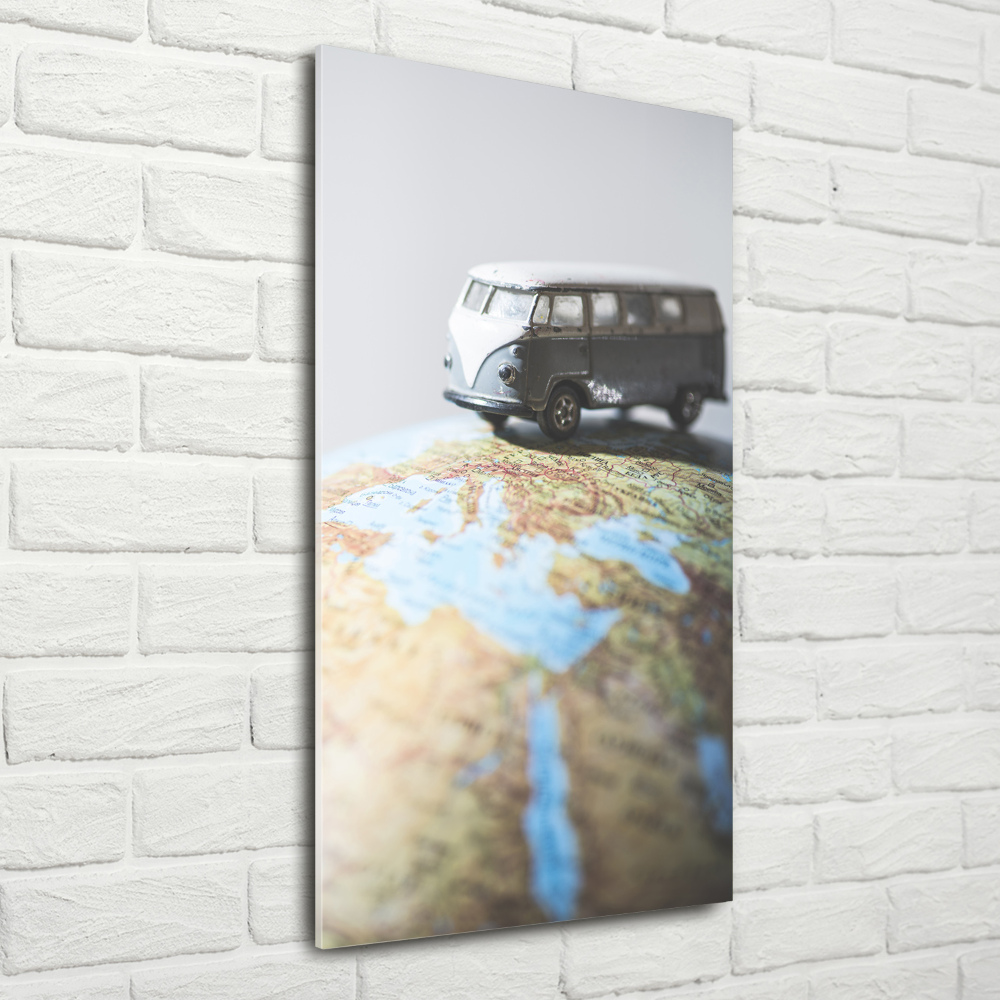 Acrylic print Van on the globe