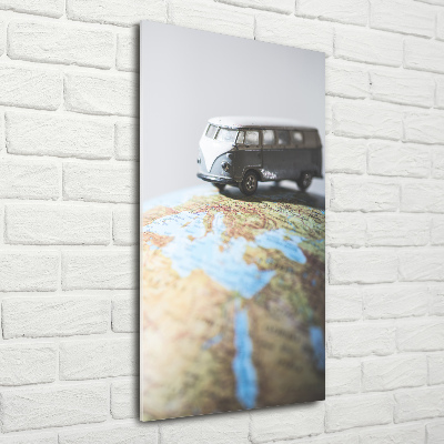 Acrylic print Van on the globe