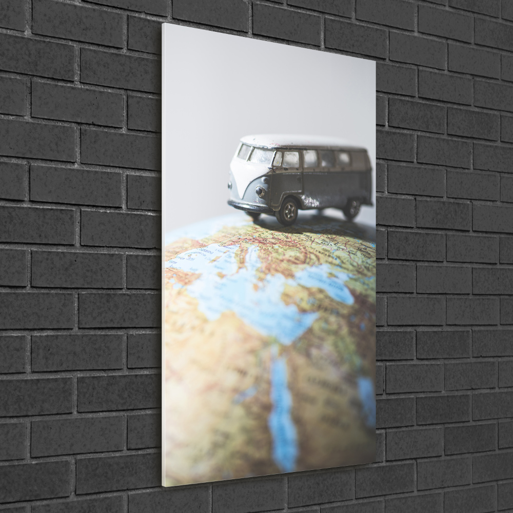 Acrylic print Van on the globe