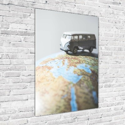 Acrylic print Van on the globe