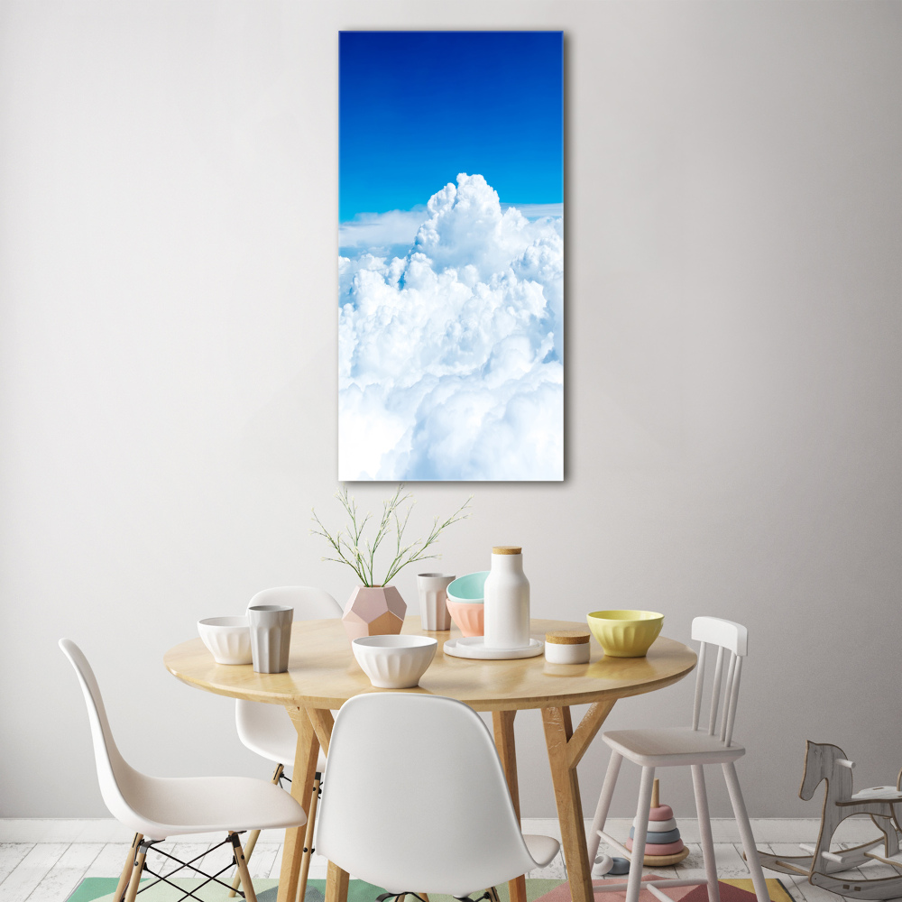 Wall art acrylic Flight over the clouds