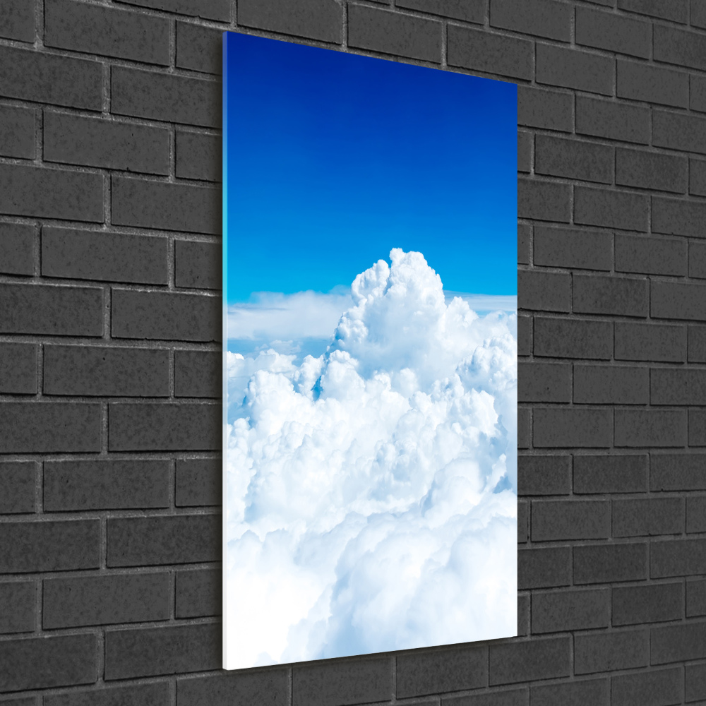 Wall art acrylic Flight over the clouds