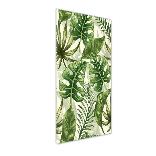 Wall art acrylic Tropical leaves