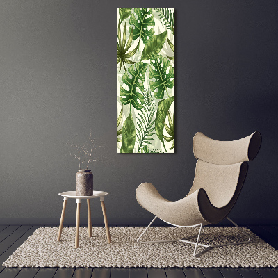 Wall art acrylic Tropical leaves