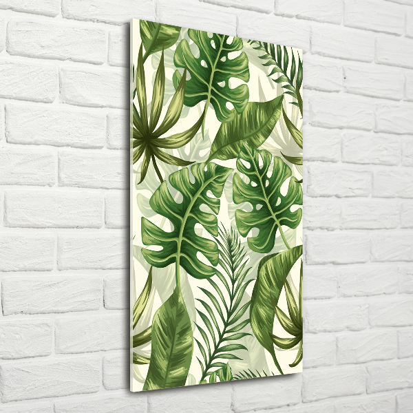 Wall art acrylic Tropical leaves