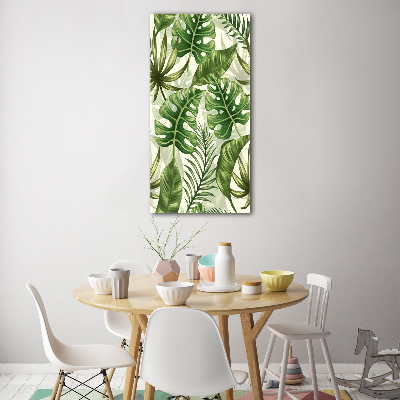 Wall art acrylic Tropical leaves