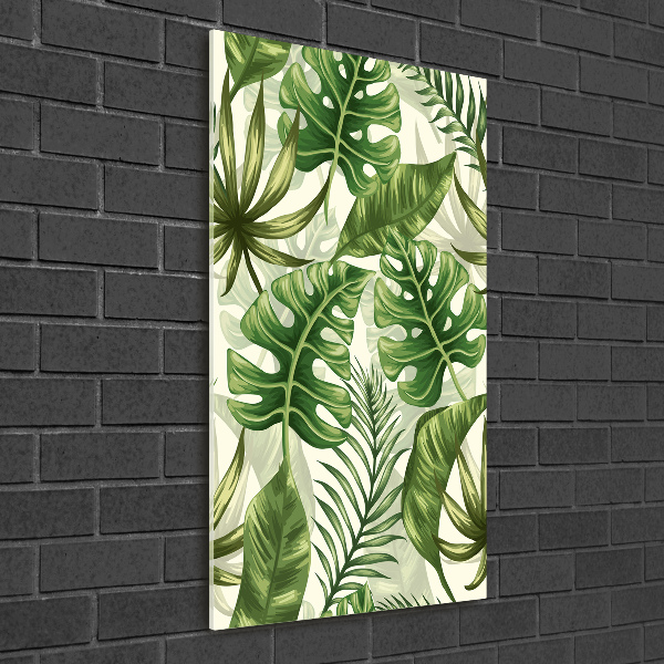 Wall art acrylic Tropical leaves