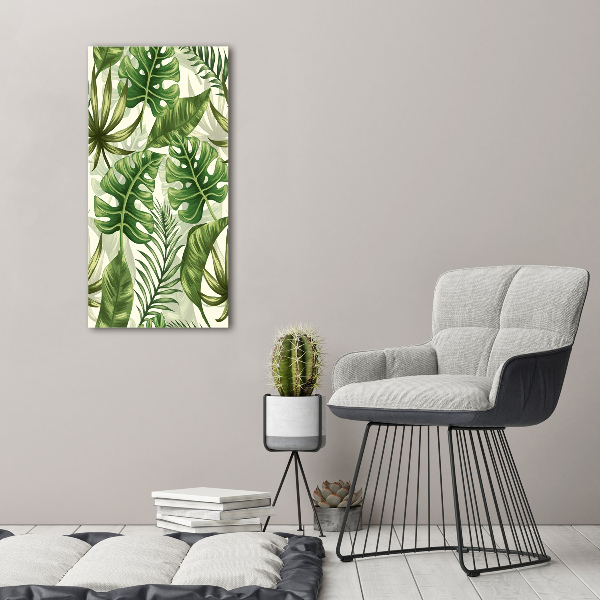 Wall art acrylic Tropical leaves