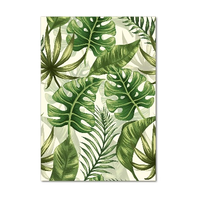 Wall art acrylic Tropical leaves