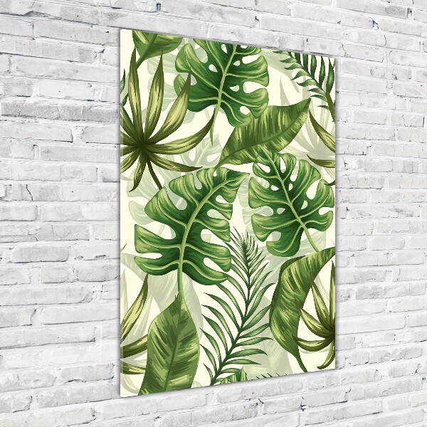 Wall art acrylic Tropical leaves