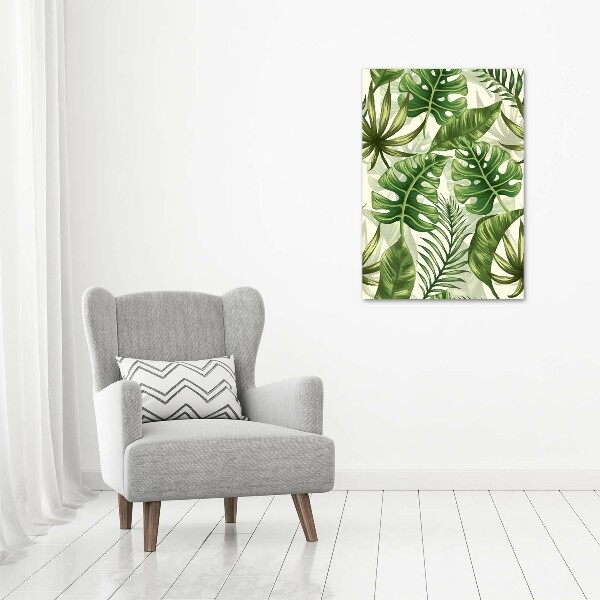 Wall art acrylic Tropical leaves