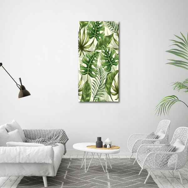 Wall art acrylic Tropical leaves