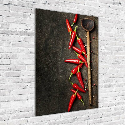 Print on acrylic glass Chilli peppers