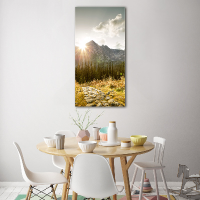 Acrylic wall art Sunset of the Tatra Mountains