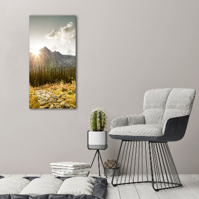 Acrylic wall art Sunset of the Tatra Mountains