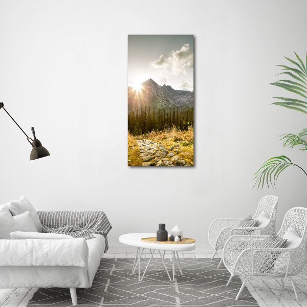 Acrylic wall art Sunset of the Tatra Mountains