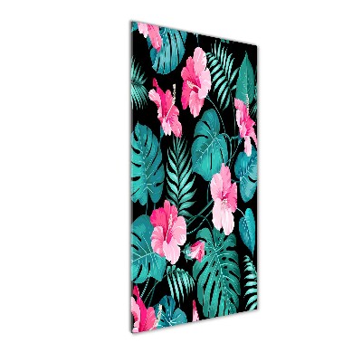 Acrylic wall art Hawaiian flowers