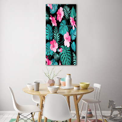 Acrylic wall art Hawaiian flowers