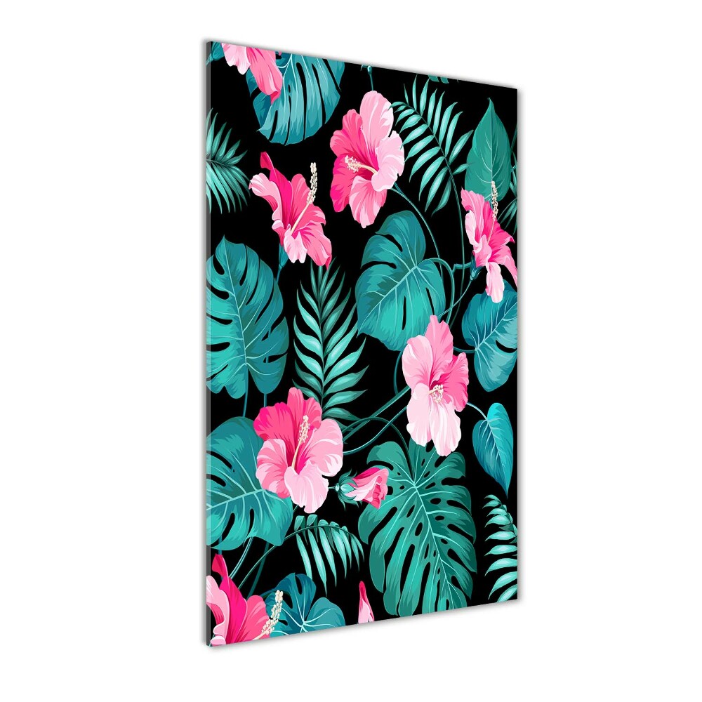 Acrylic wall art Hawaiian flowers