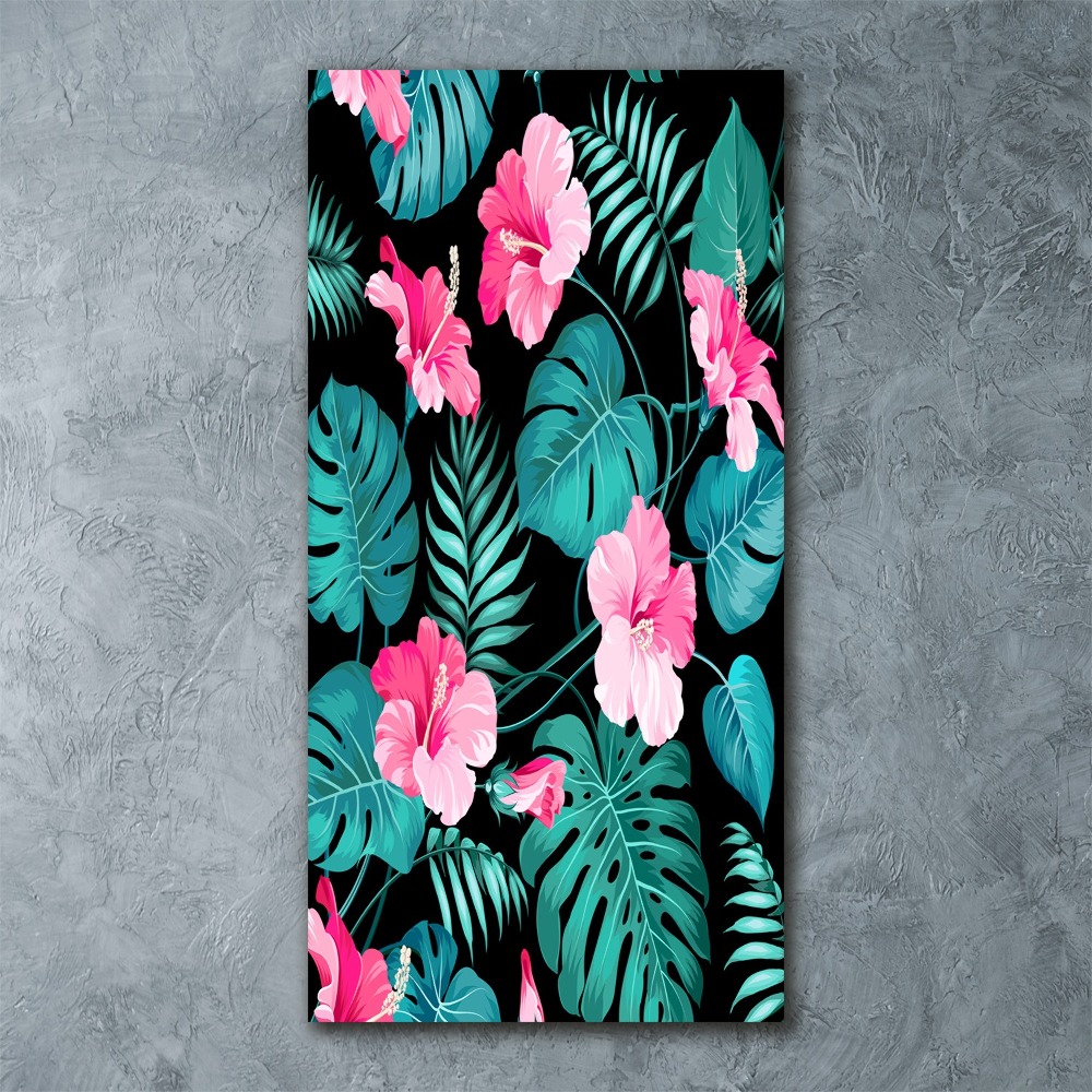 Acrylic wall art Hawaiian flowers