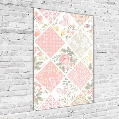 Print on acrylic Floral pattern