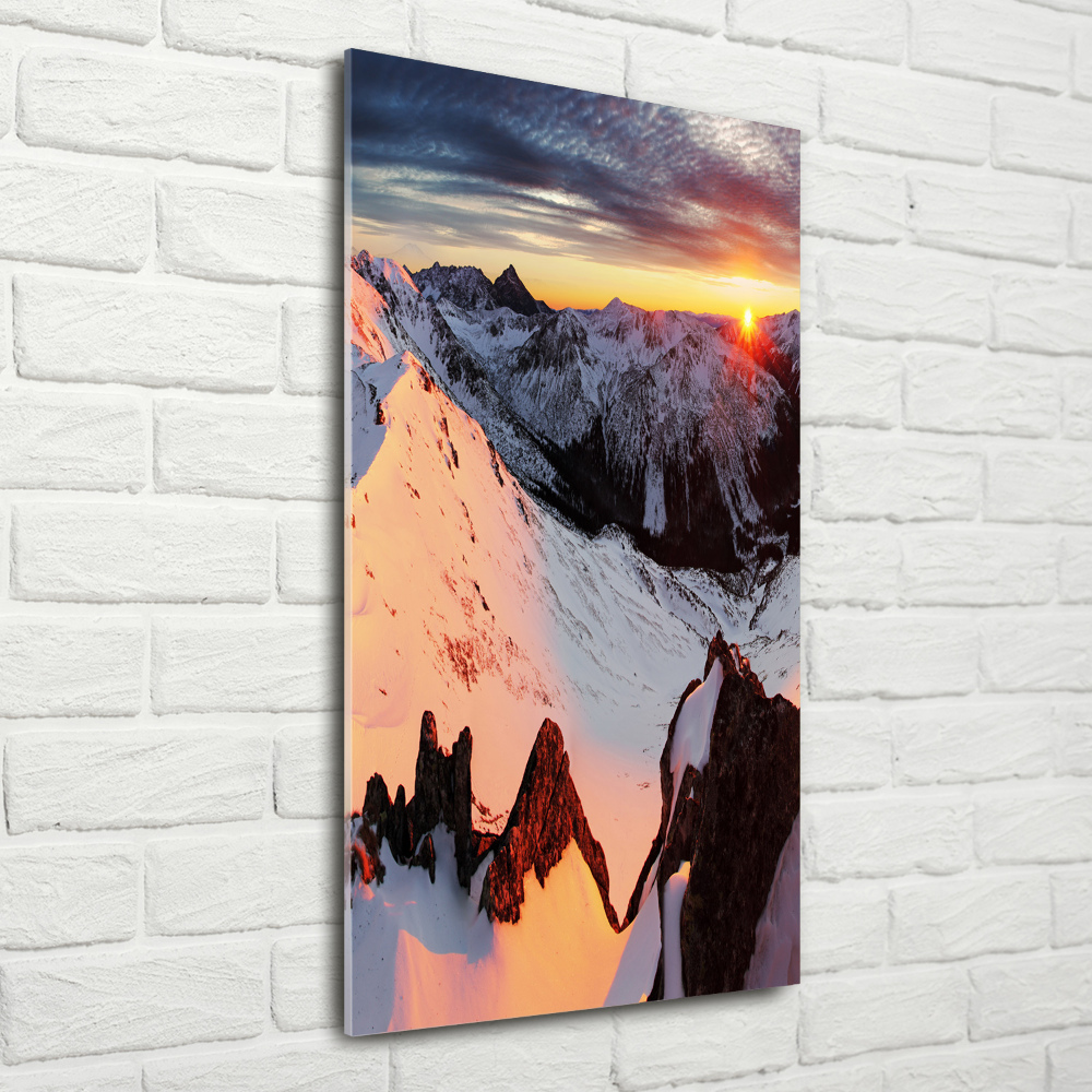 Print on acrylic Mountains in winter