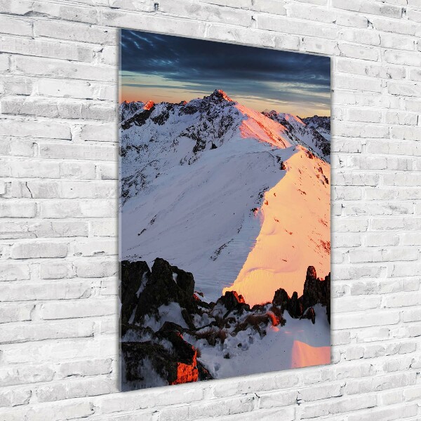 Print on acrylic Mountains in winter