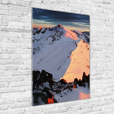 Print on acrylic Mountains in winter