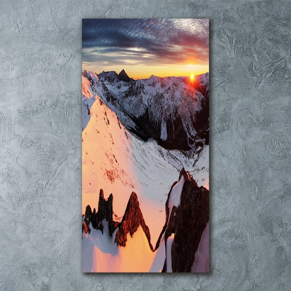 Print on acrylic Mountains in winter