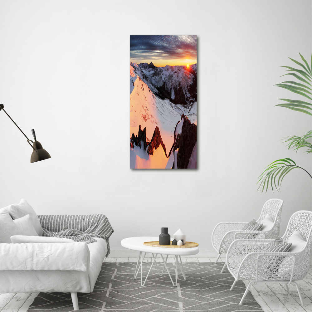 Print on acrylic Mountains in winter